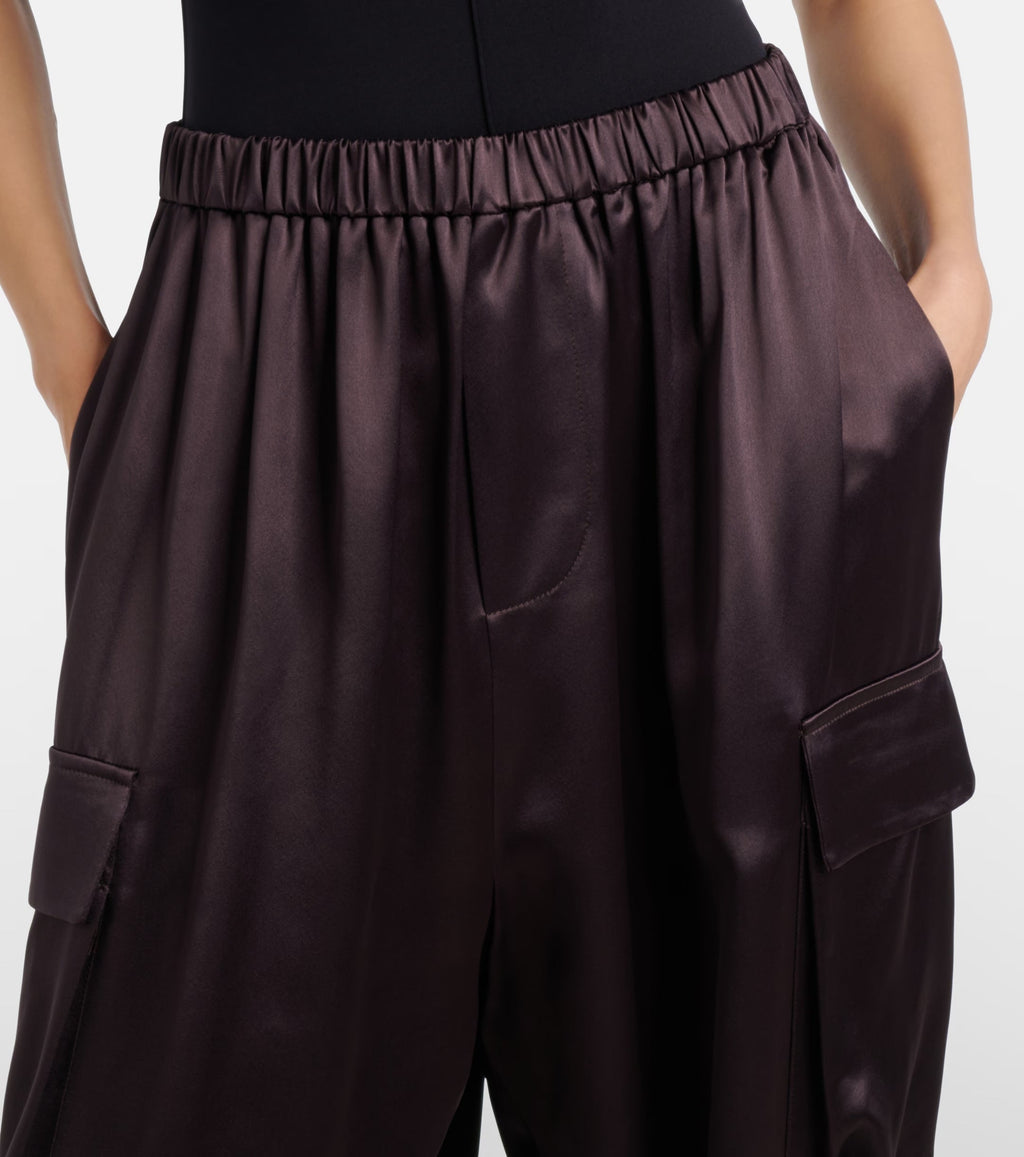 The Frankie Shop Delny Satin Cargo Pants