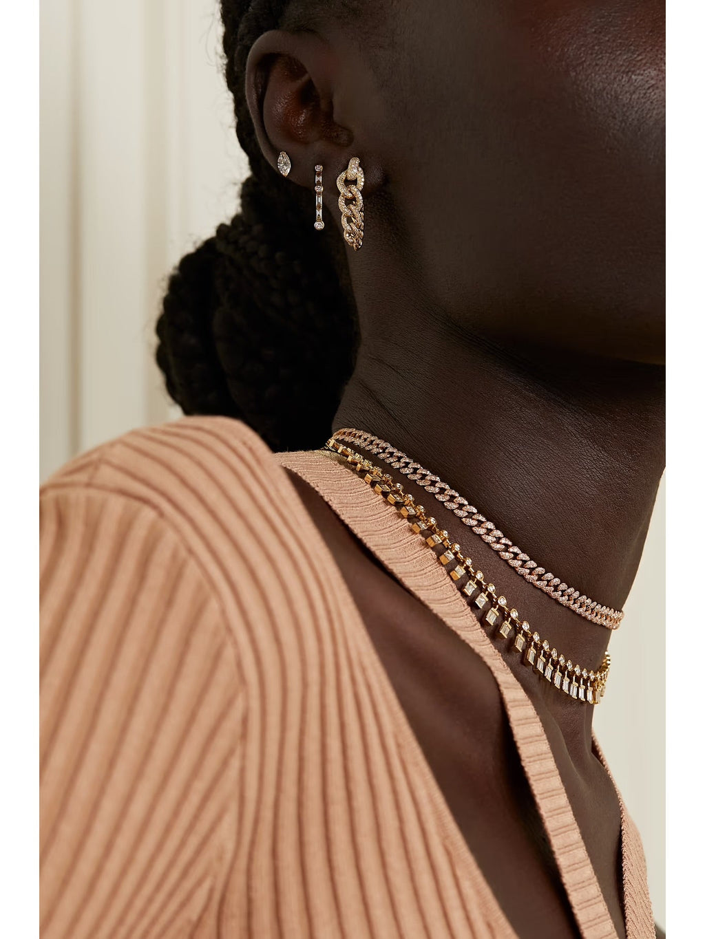 Convertible Diamond Earrings, 18K Gold
