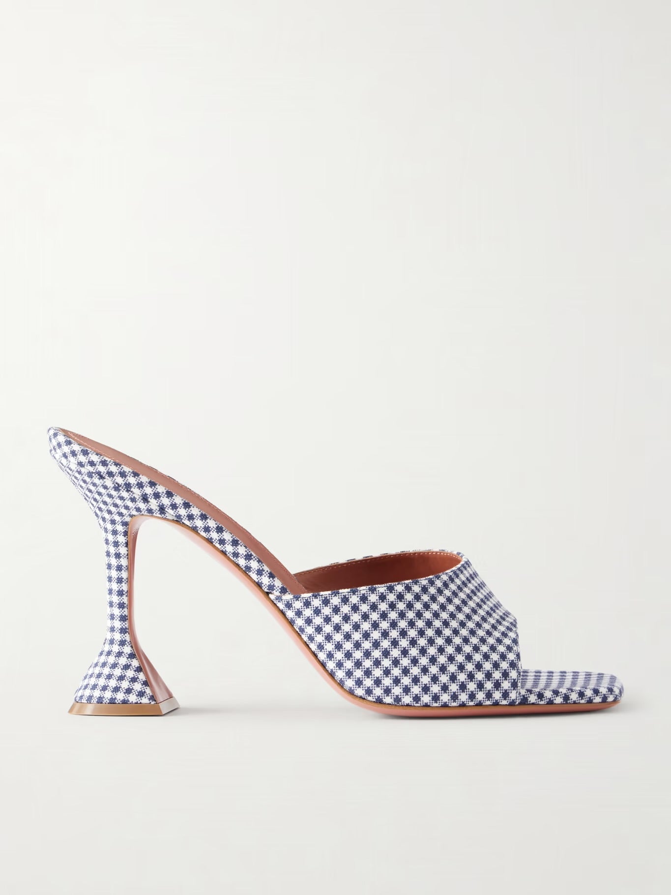 Amina Muaddi – Lupita 95 Gingham Woven Mules