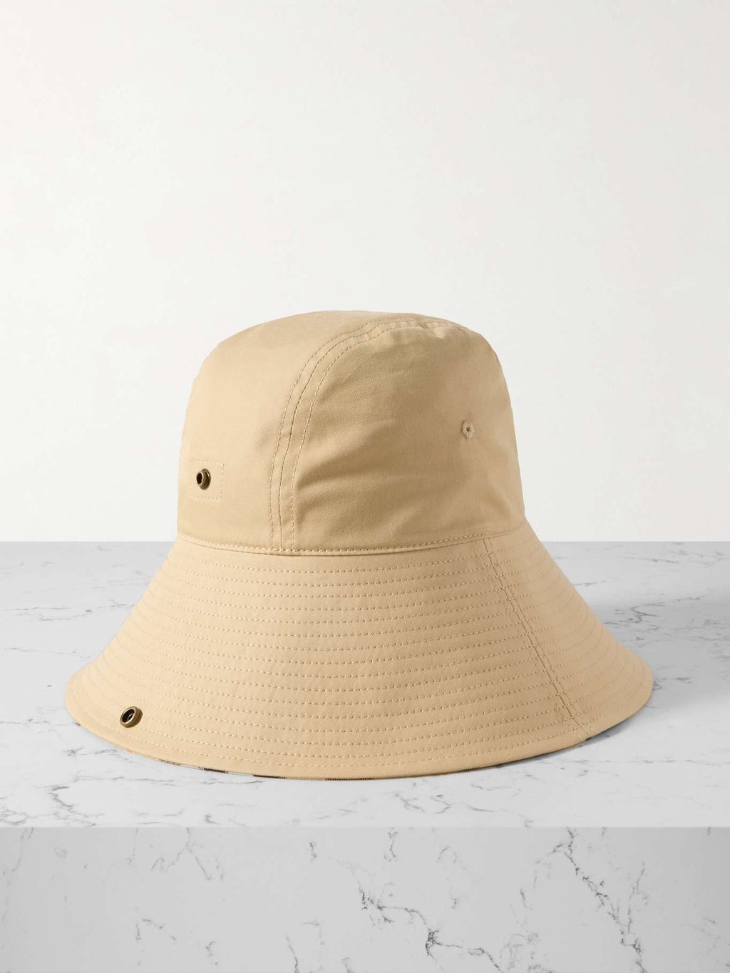Burberry Cotton-Gabardine Bucket Hat — Beige