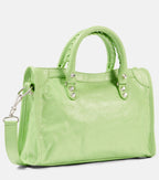 Balenciaga Le City Small Leather Tote Bag Green