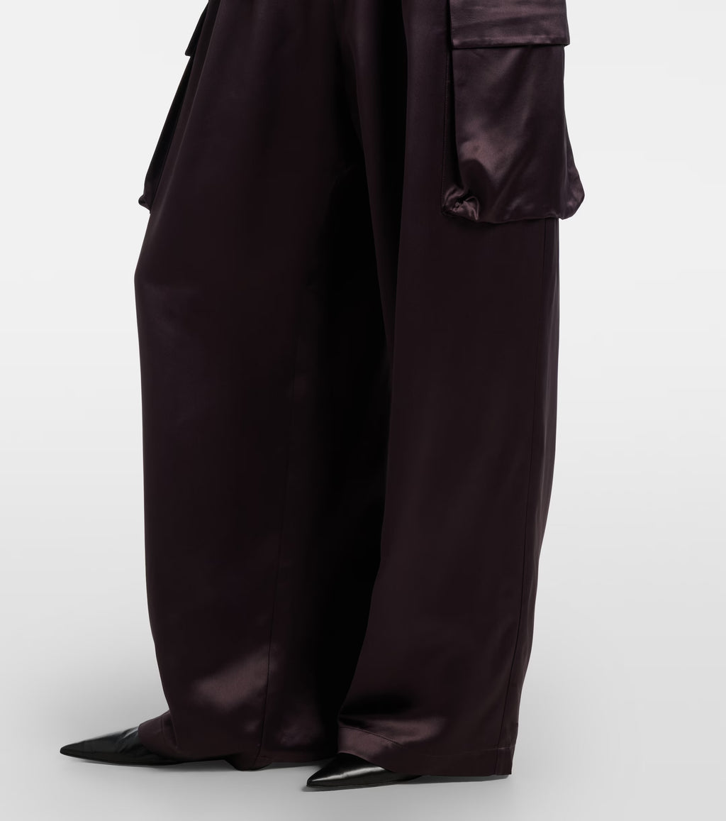 The Frankie Shop Delny Satin Cargo Pants