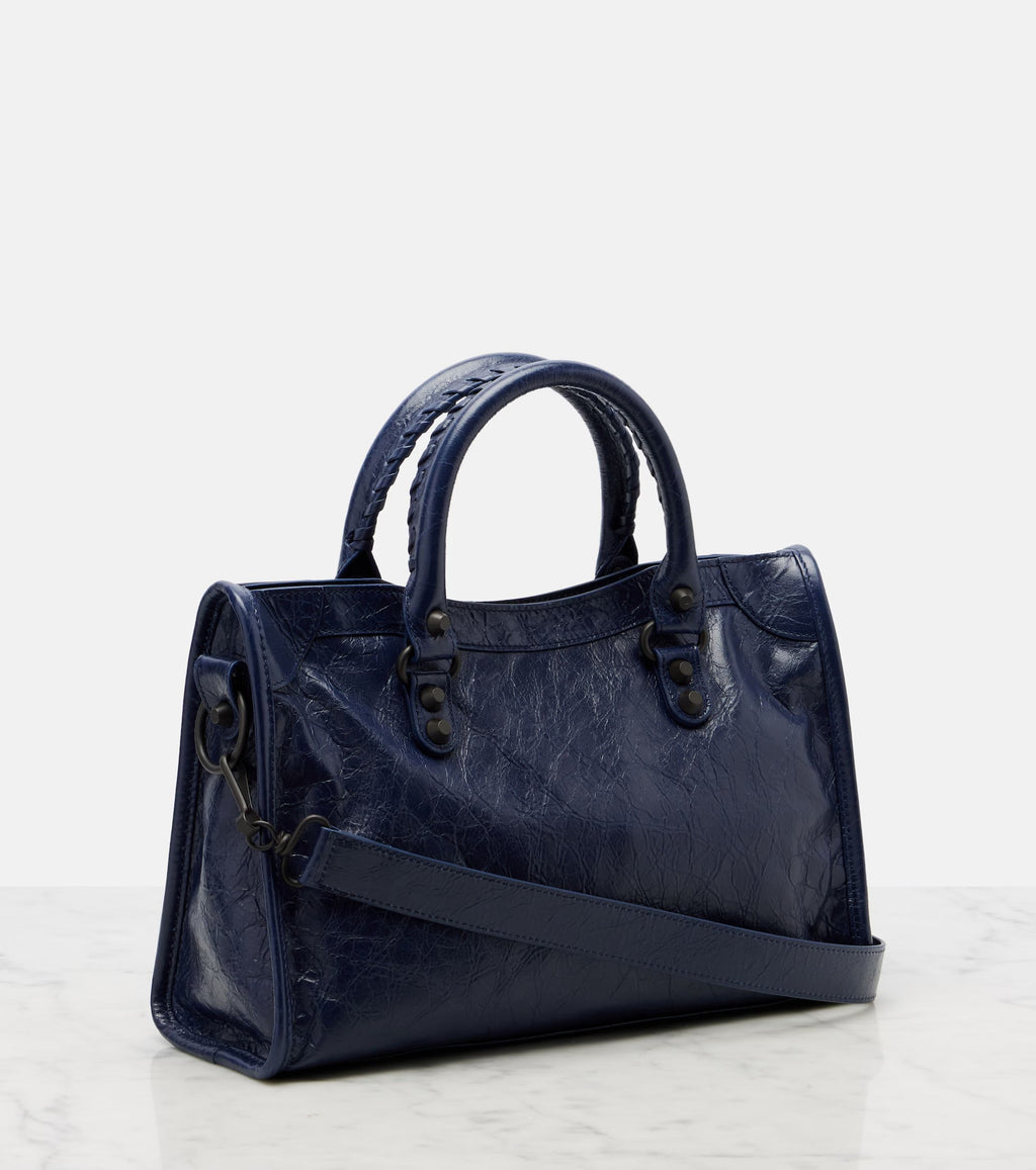 Balenciaga Le City Small Leather Tote Bag – Blue