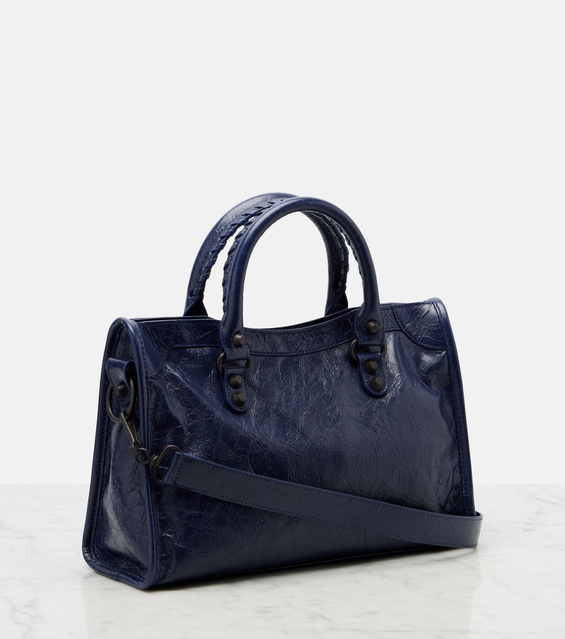Balenciaga Le City Small Leather Tote Bag – Blue
