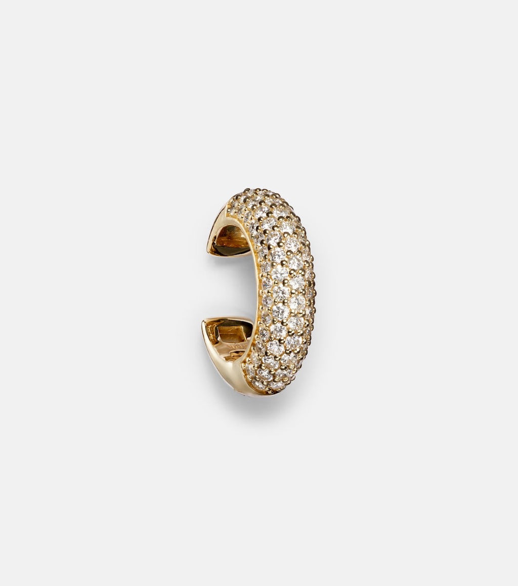 Stone and Strand 14kt Gold Ear Cuff With Diamonds