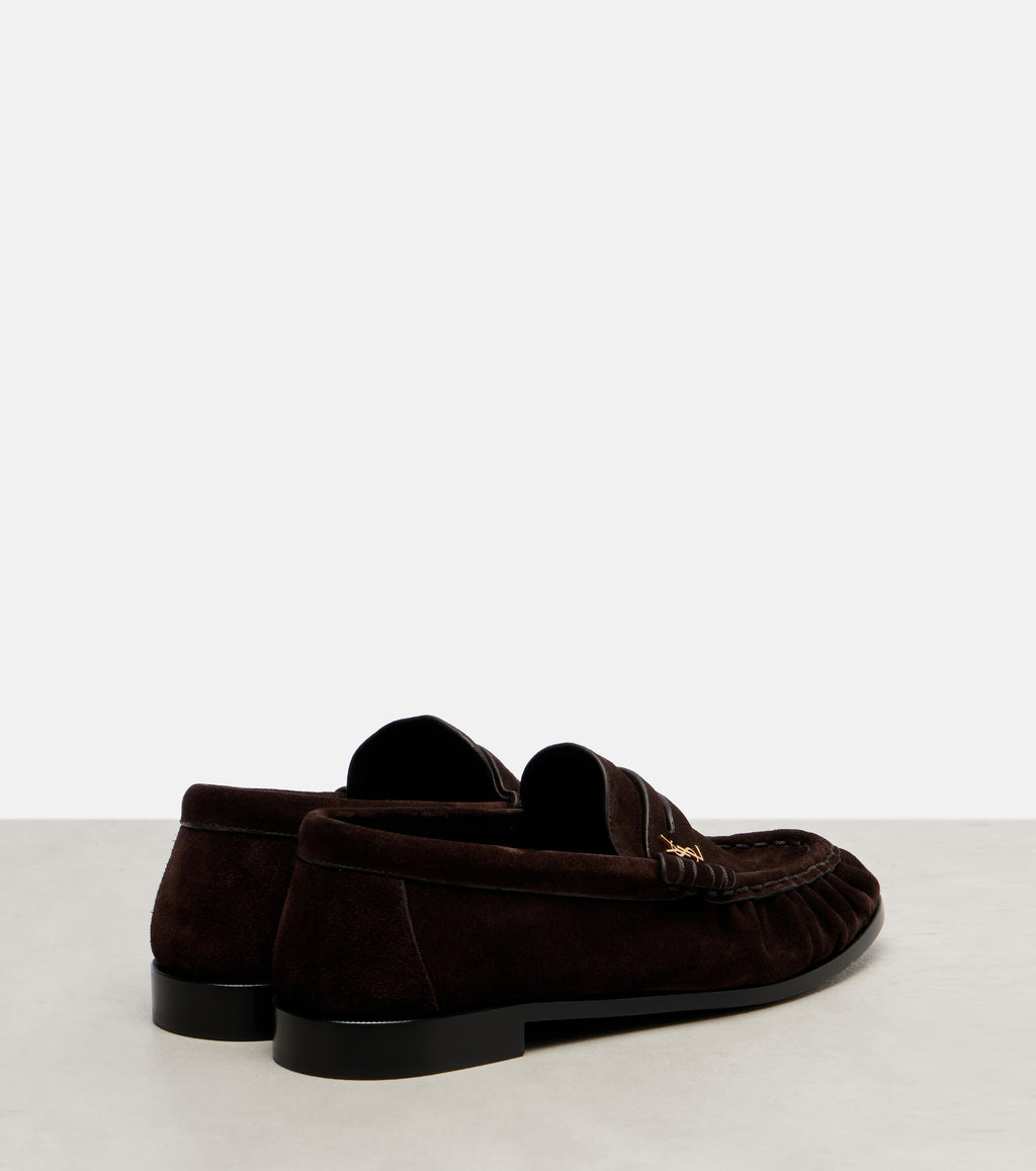 Saint Laurent Le Loafer Cassandre – Brown Suede