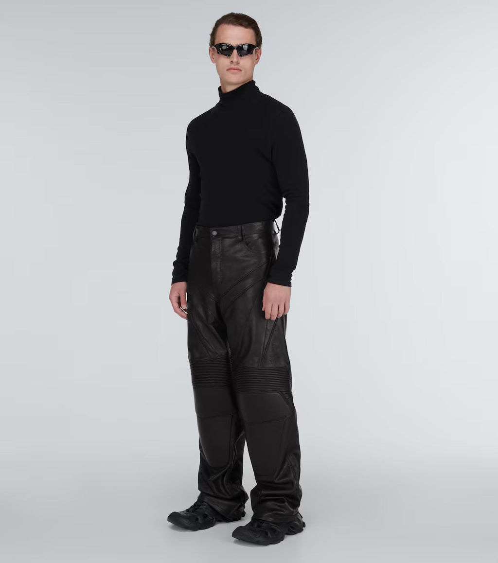 Leather Biker Pants