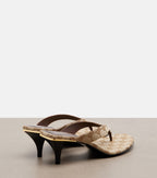 Gucci Vittoria GG Canvas Thong Sandals – Brown