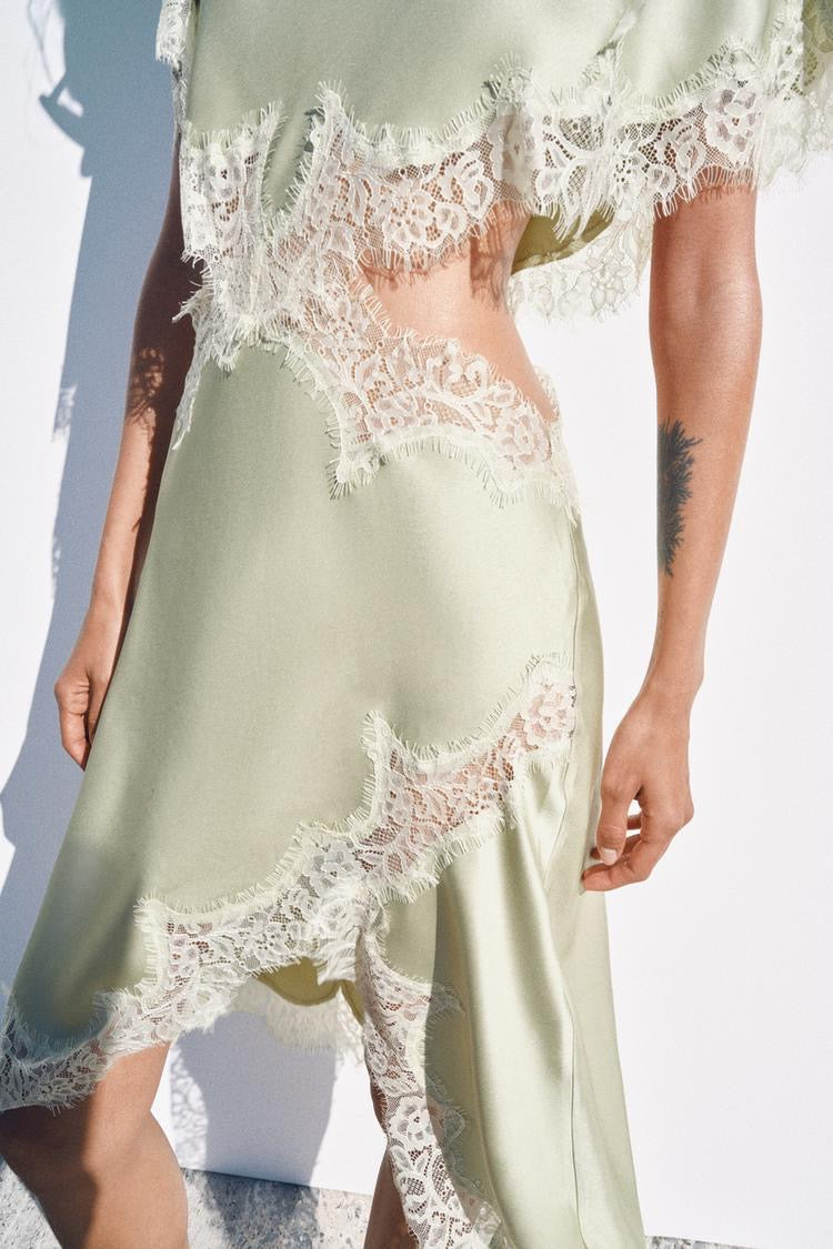 ZW Collection Lace Cut-Out Dress