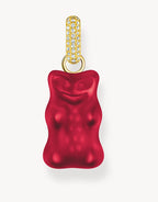 Thomas Sabo Red Bear Pendant In Sterling Silver & 18k Yellow Gold Plating