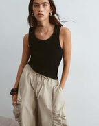 ARRANGE Ruched Barrel Utility Balloon Pant