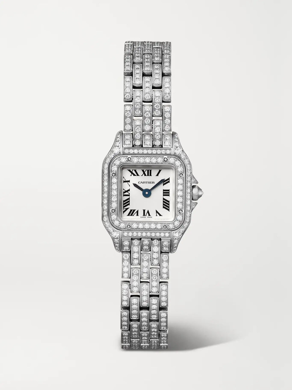 Panthère de Cartier 25mm Mini Rhodium-Plated 18-Karat White Gold Diamond Watch