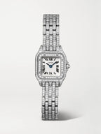 Panthère de Cartier 25mm Mini Rhodium-Plated 18-Karat White Gold Diamond Watch