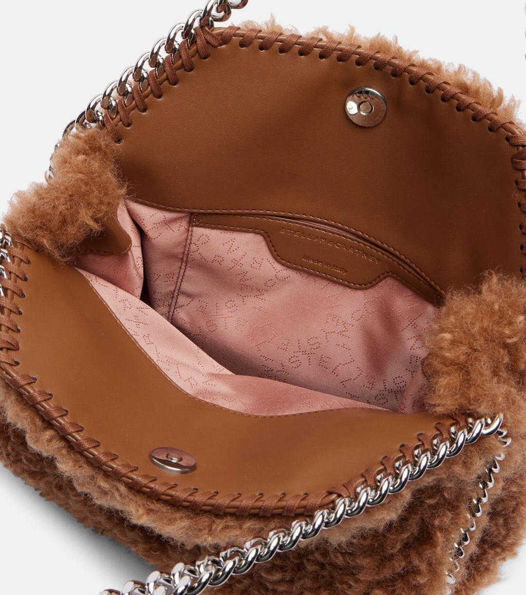 Falabella Faux Shearling Mini Shoulder Bag