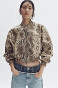 Stella McCartney x H&M Snakeskin-Print Bomber Jacket