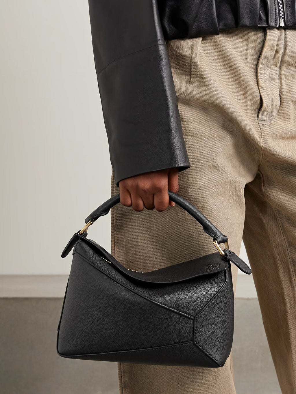 Loewe Puzzle Edge Small Textured-Leather Shoulder Bag