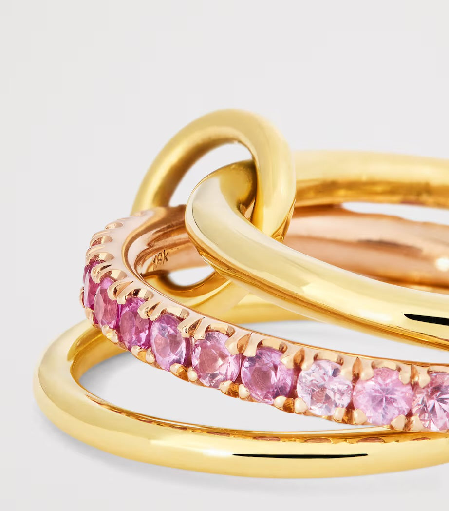 Spinelli Kilcollin Mixed Gold and Sapphire Petunia Ring
