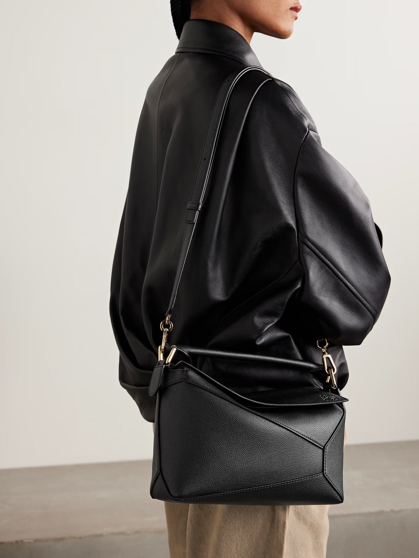 Loewe Puzzle Edge Small Textured-Leather Shoulder Bag