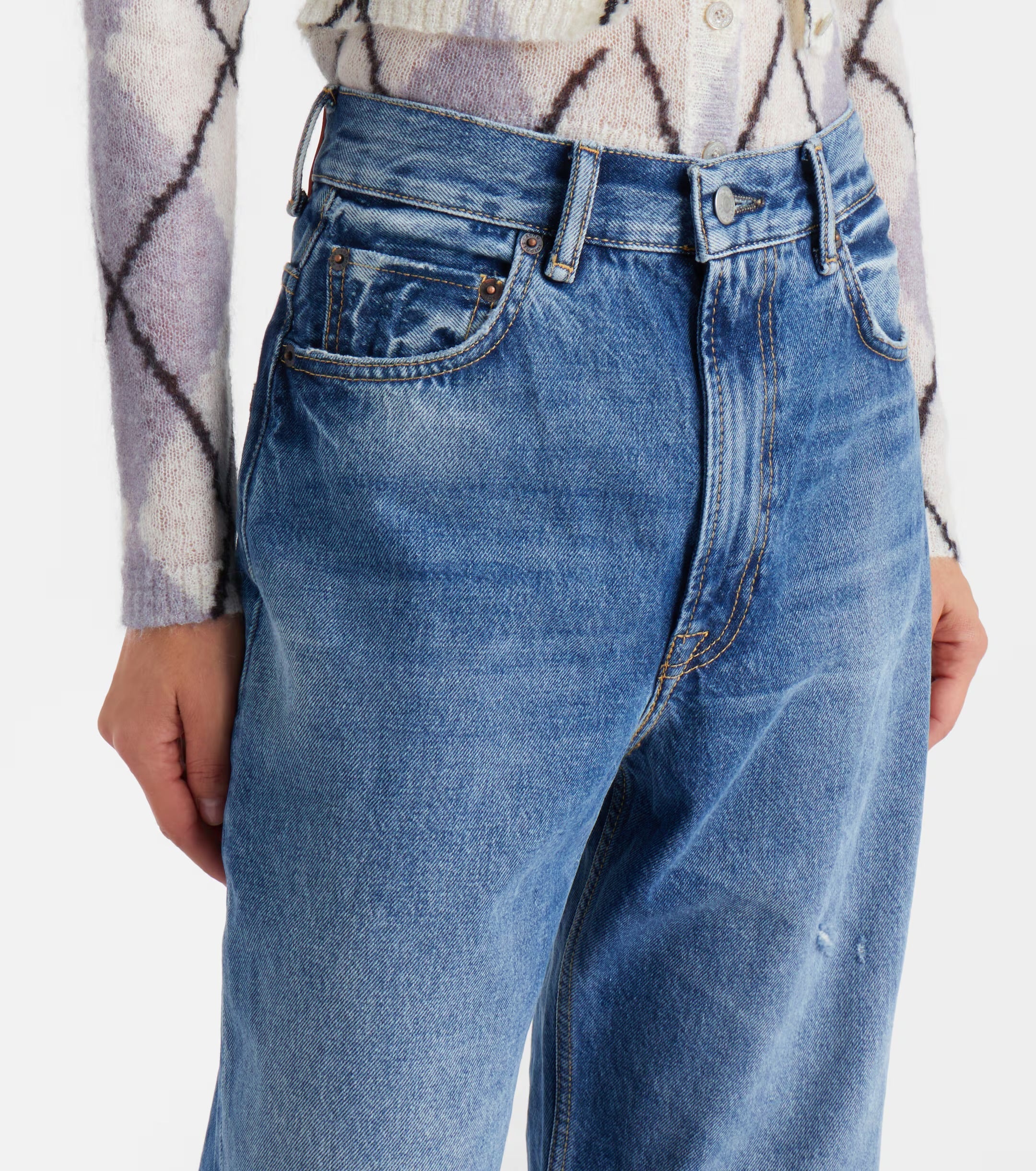 Acne Studios High Waist Wide-Leg Jeans