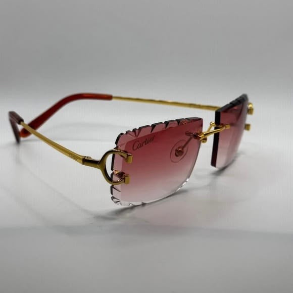 Cartier Rimless Diamond-Cut Sunglasses
