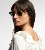 Celine Eyewear Triomphe Metal 01 Oval Sunglasses