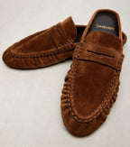 Saint Laurent Le Loafer Suede Mules