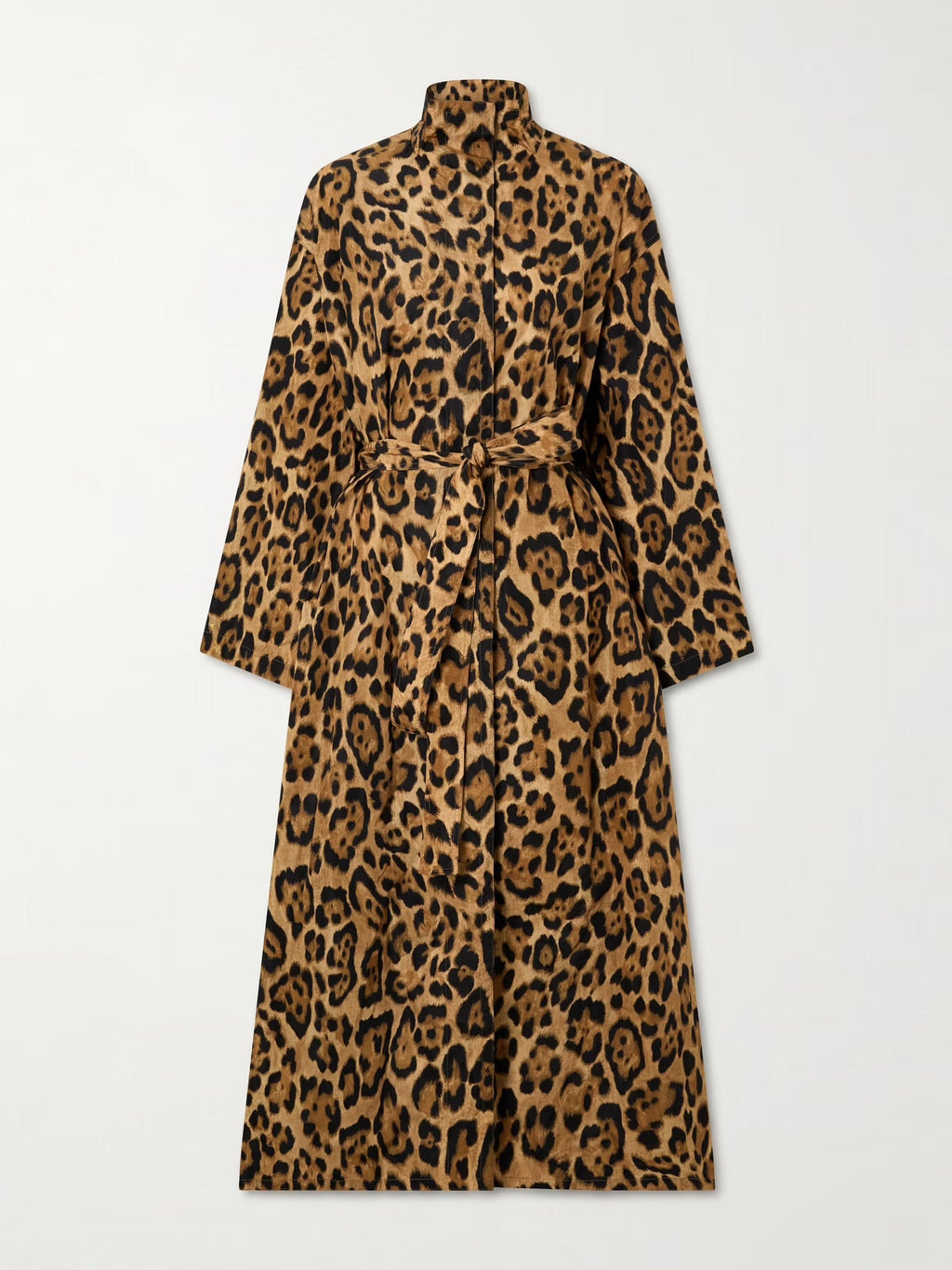 Alaïa Belted Leopard-Print Ocelot Taffeta Trench Coat