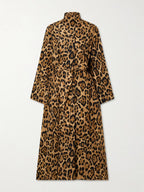 Alaïa Belted Leopard-Print Ocelot Taffeta Trench Coat