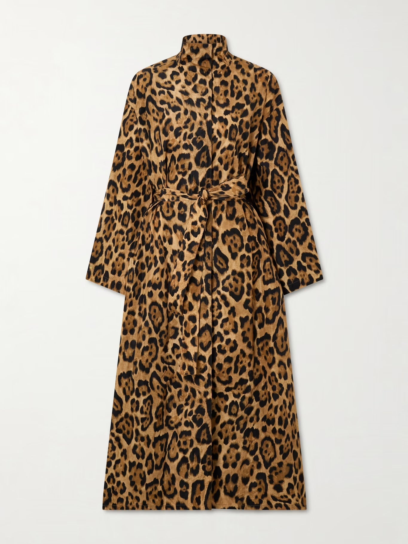 Alaïa Belted Leopard-Print Ocelot Taffeta Trench Coat