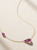 Sapphire and Diamond Necklace, 18K Yellow Gold