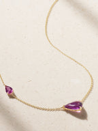 Sapphire and Diamond Necklace, 18K Yellow Gold