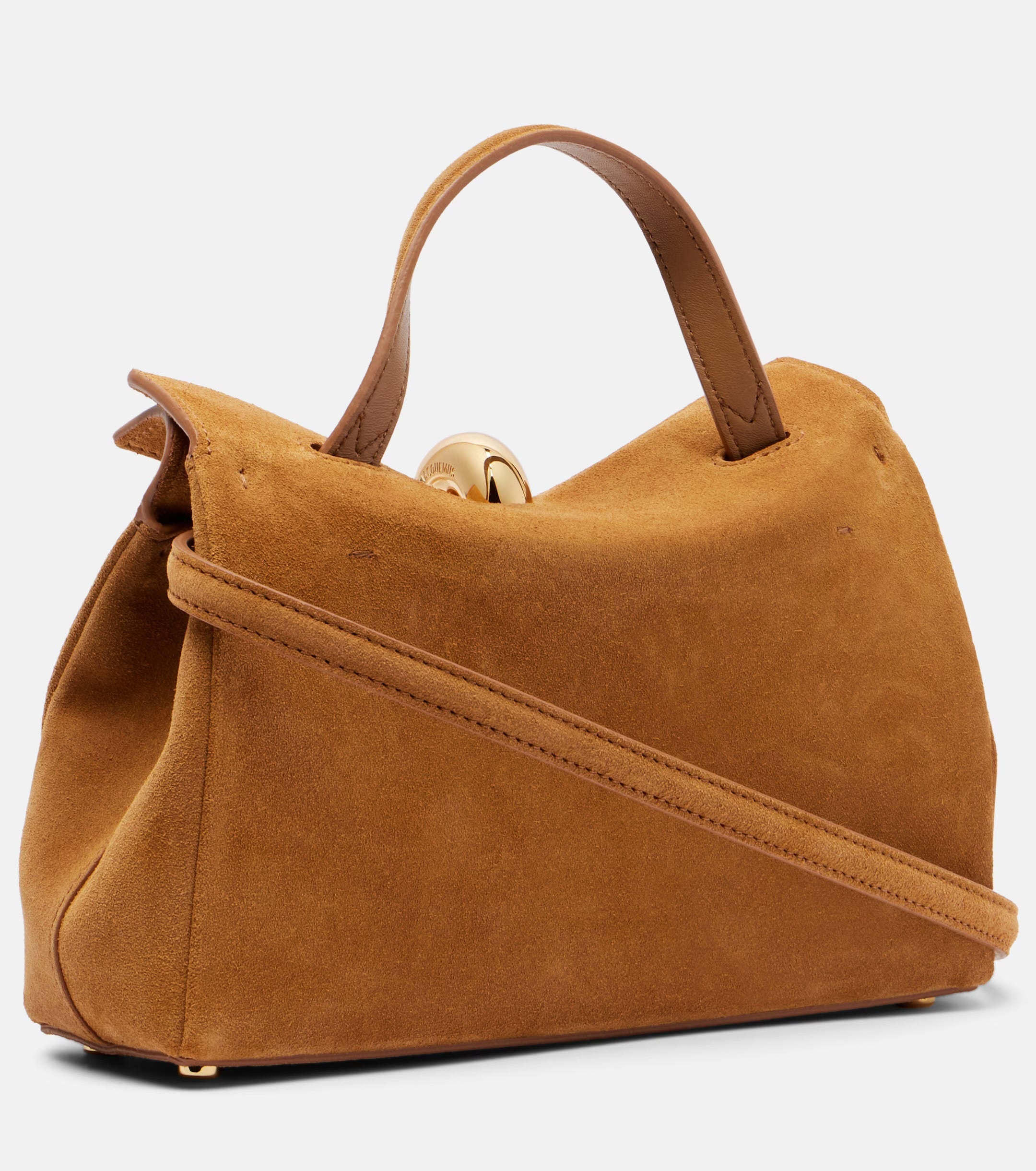 Valerie Small Suede Top-Handle Bag