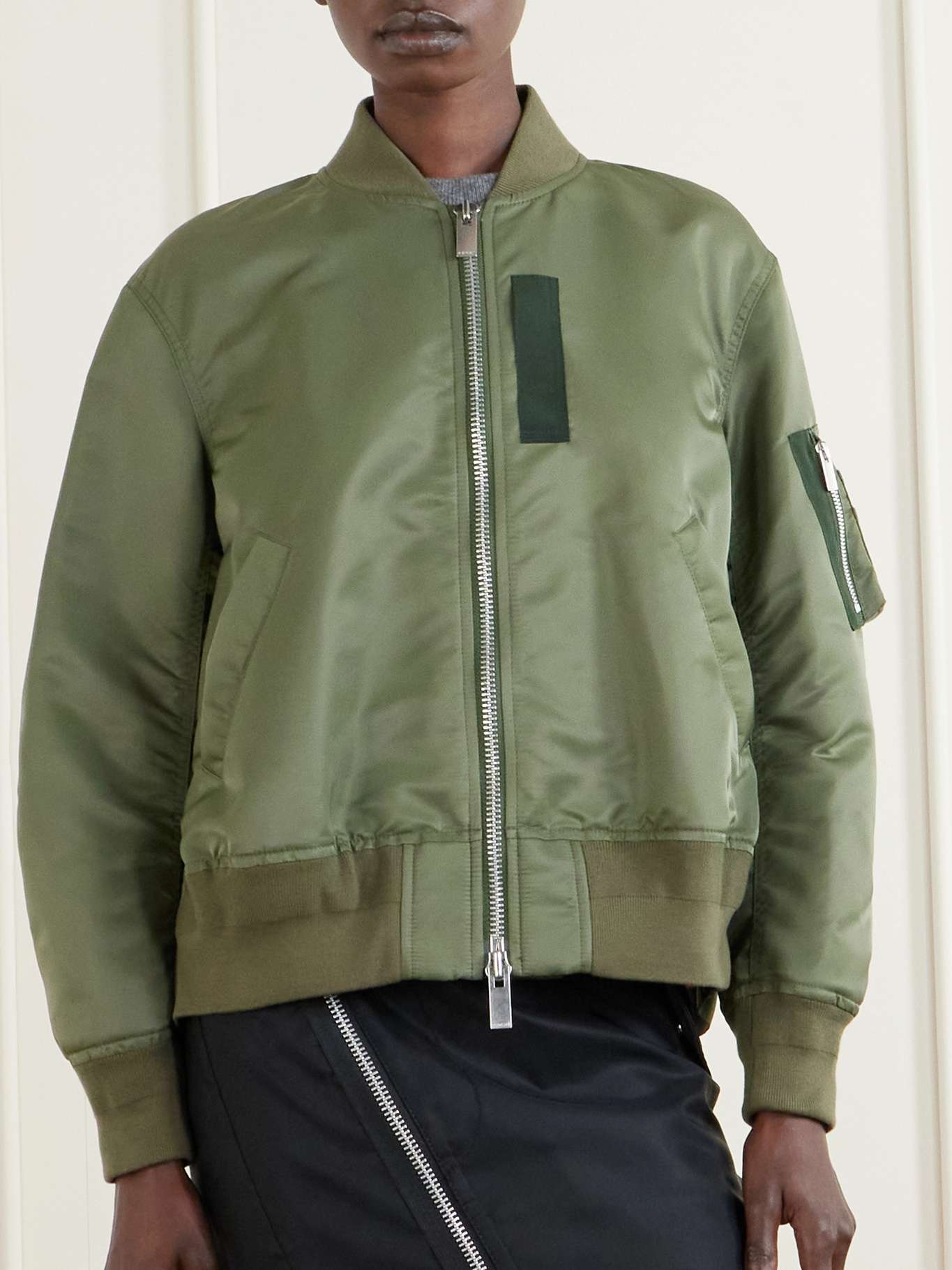 Sacai Pleated Padded Shell Bomber Jacket