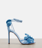 Aquazzura Calypso Leather-Trimmed Raffia Sandals
