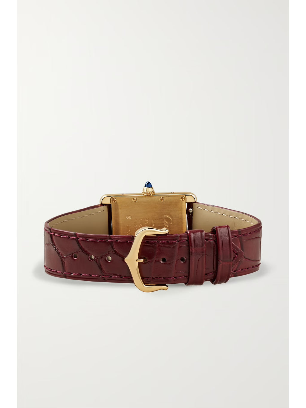 Cartier Tank Louis Cartier 35.5mm 18-Karat Gold and Alligator Watch