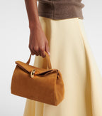 Valerie Small Suede Top-Handle Bag