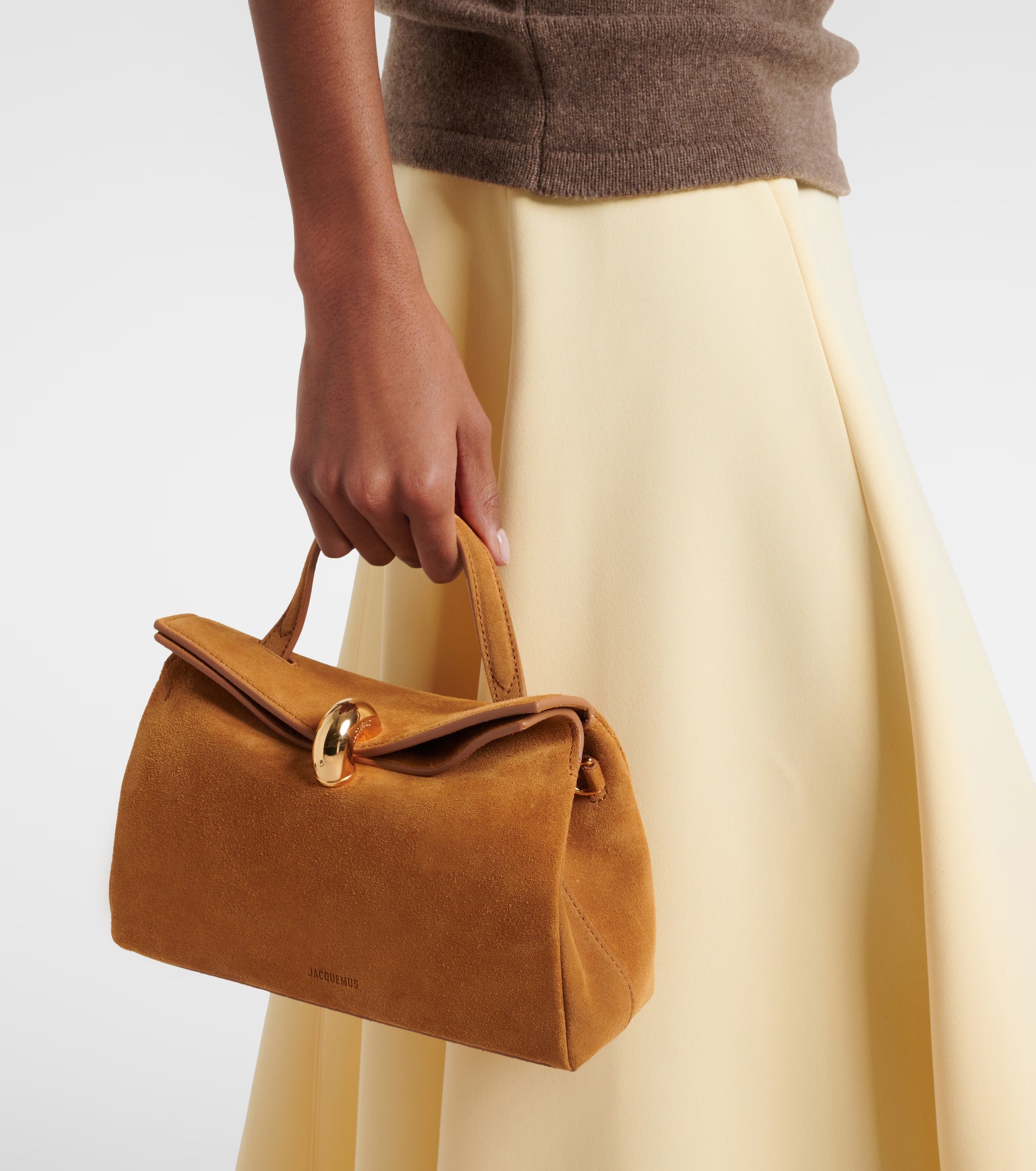 Valerie Small Suede Top-Handle Bag