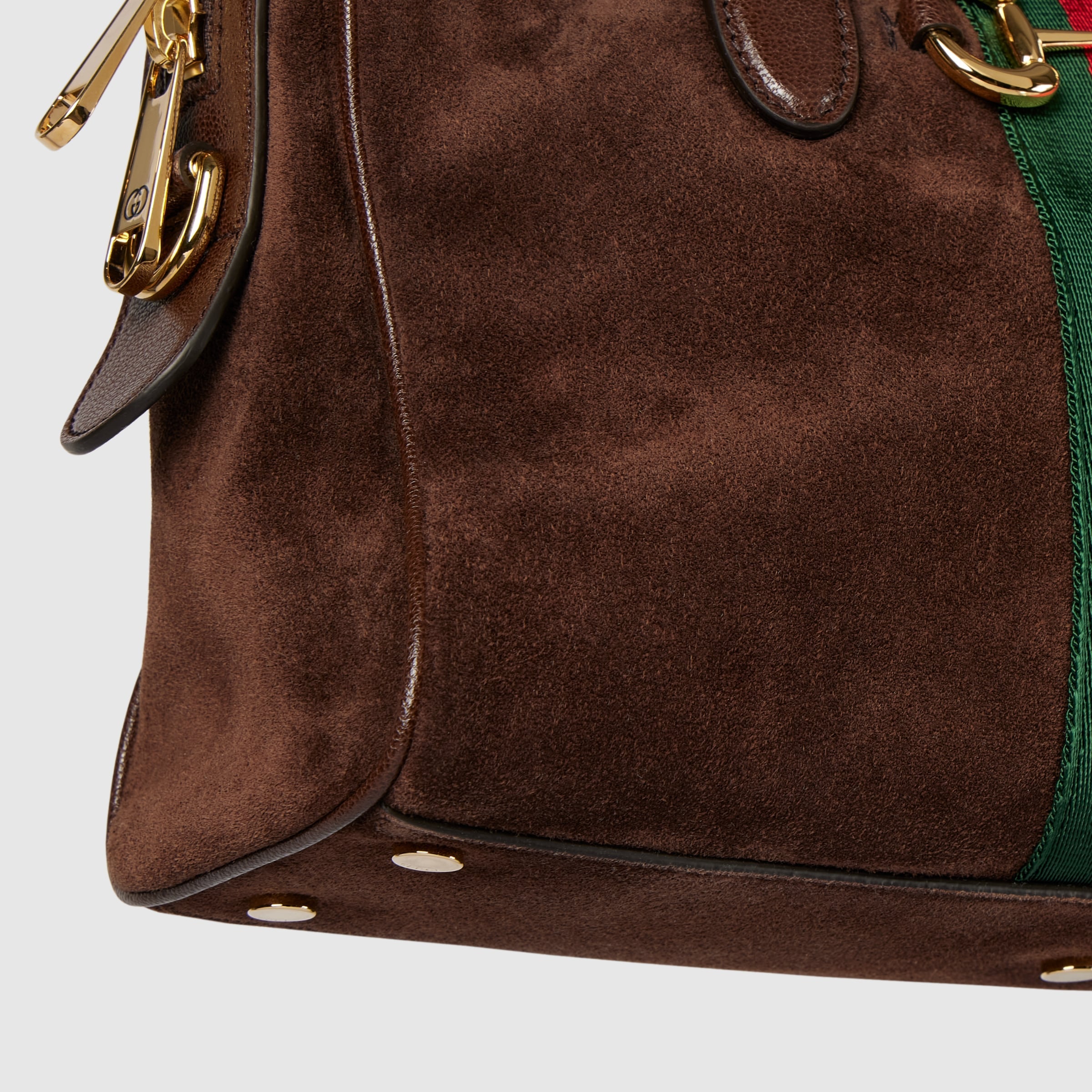 Borsetto Medium Boston Bag in Suede