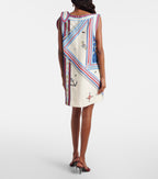 Alémais Apollo Bow-Detail Printed Minidress