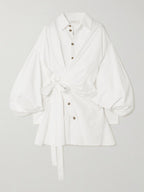Zimmermann Rebellion Cotton-Poplin Mini Wrap Dress