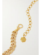 Medium Diamond Link Necklace, 18K Gold