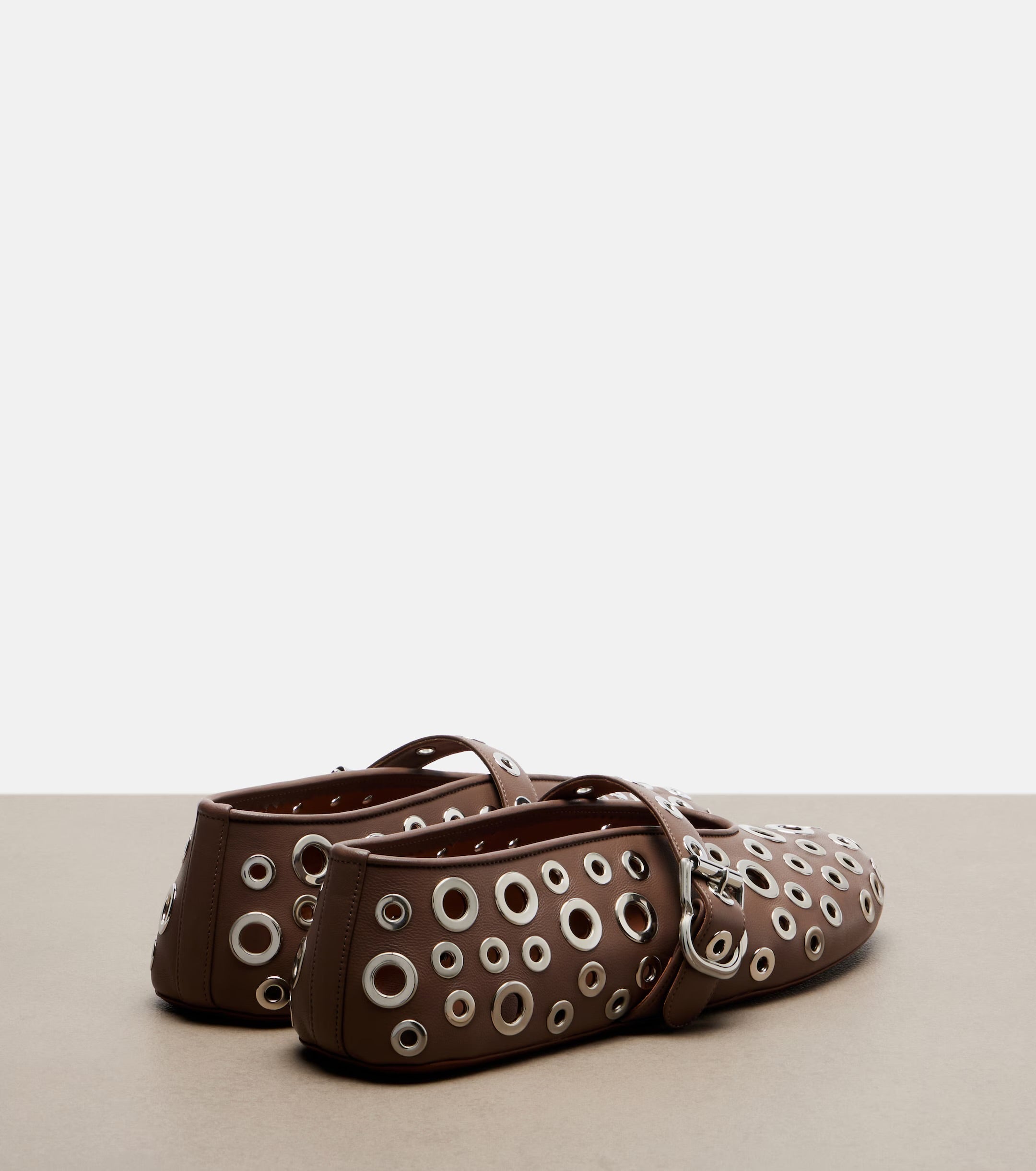 Alaïa Eyelet Mary Jane Ballet Flats