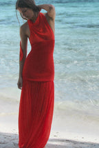 Combined Voluminous Halter Dress