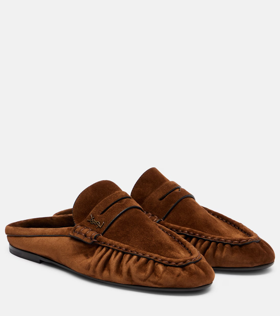 Saint Laurent Le Loafer Suede Mules