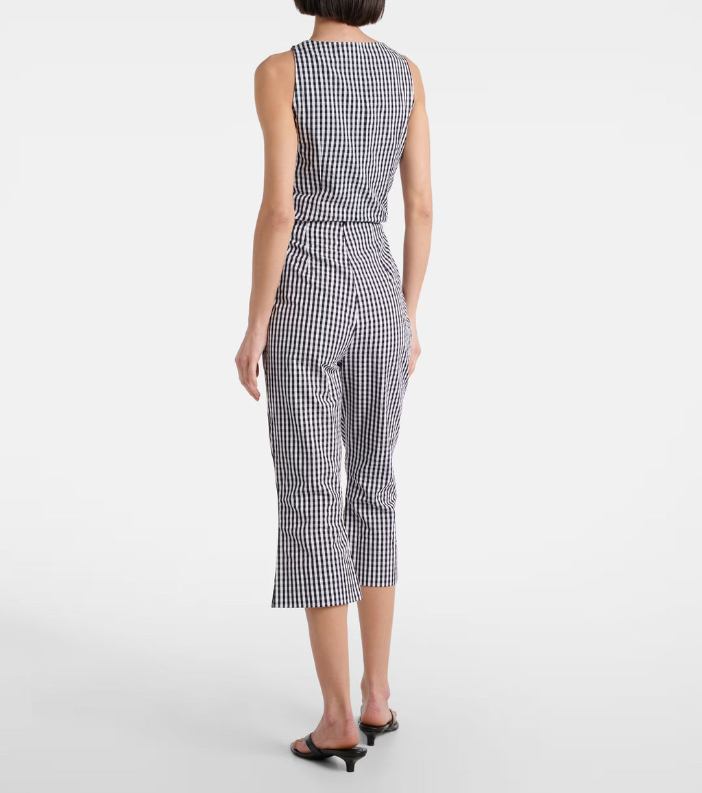 Faithfull Gingham Cotton Poplin Capri Pants