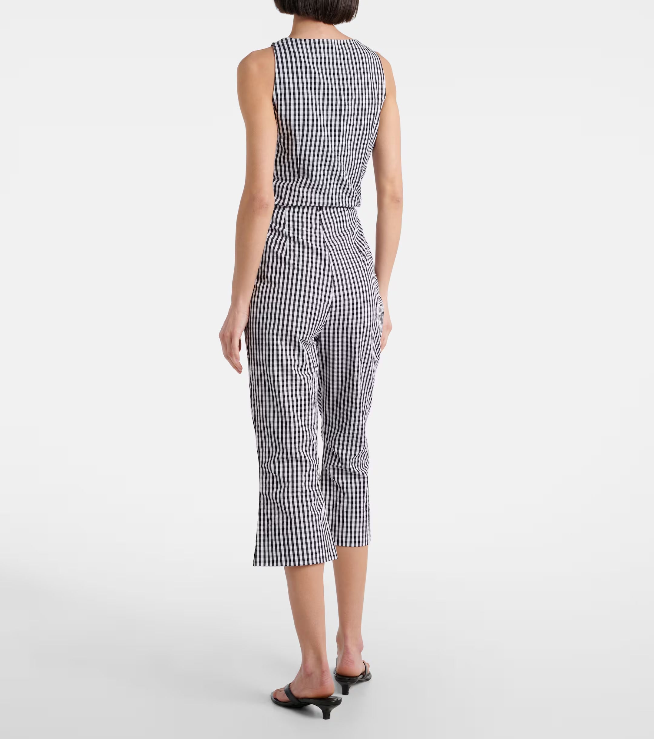 Faithfull Gingham Cotton Poplin Capri Pants