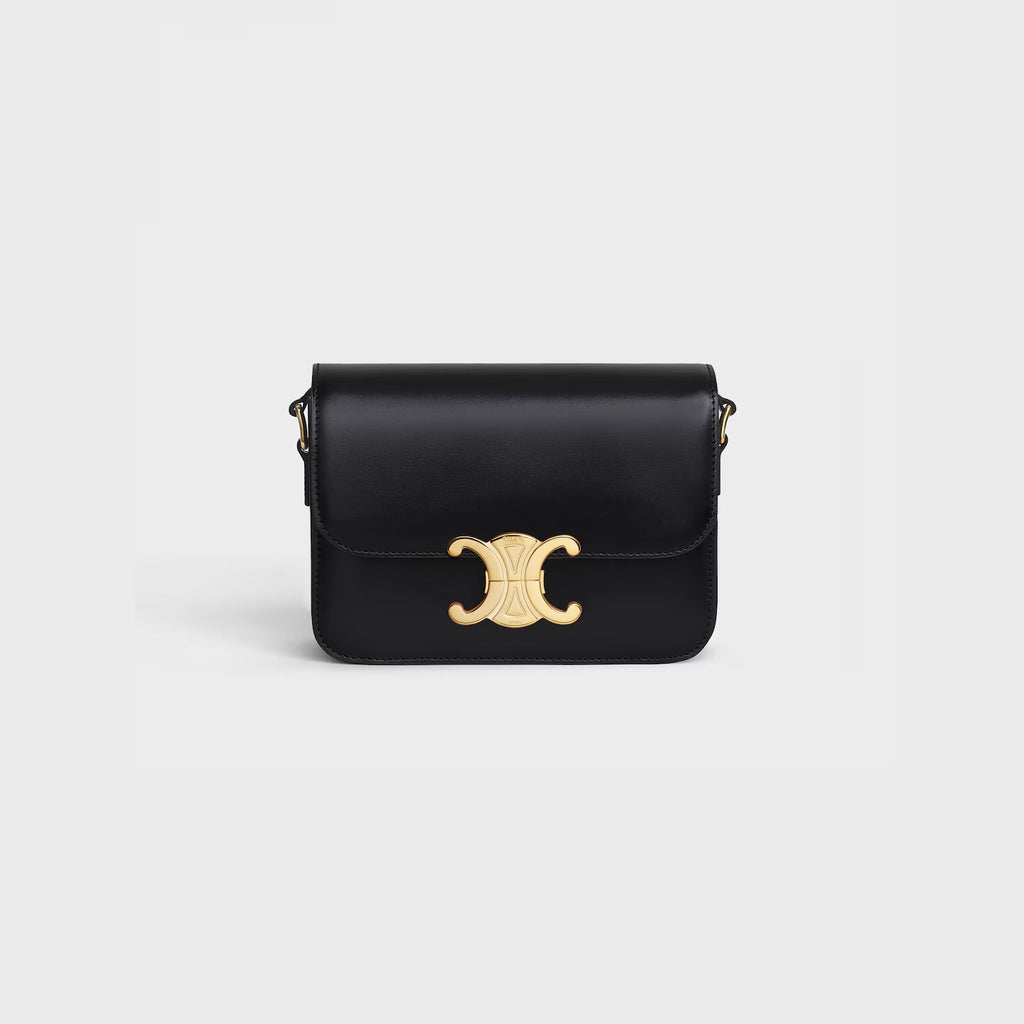 Céline Teen Triomphe Bag in Shiny Calfskin – Black