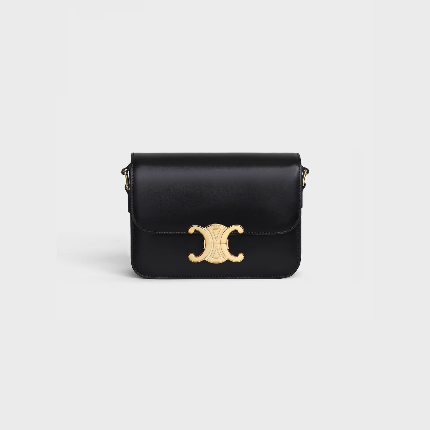 Céline Teen Triomphe Bag in Shiny Calfskin – Black