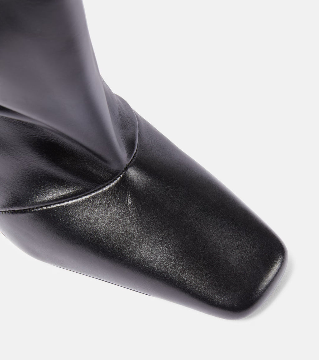 Coperni Bridge Leather Knee-High Boots - Black