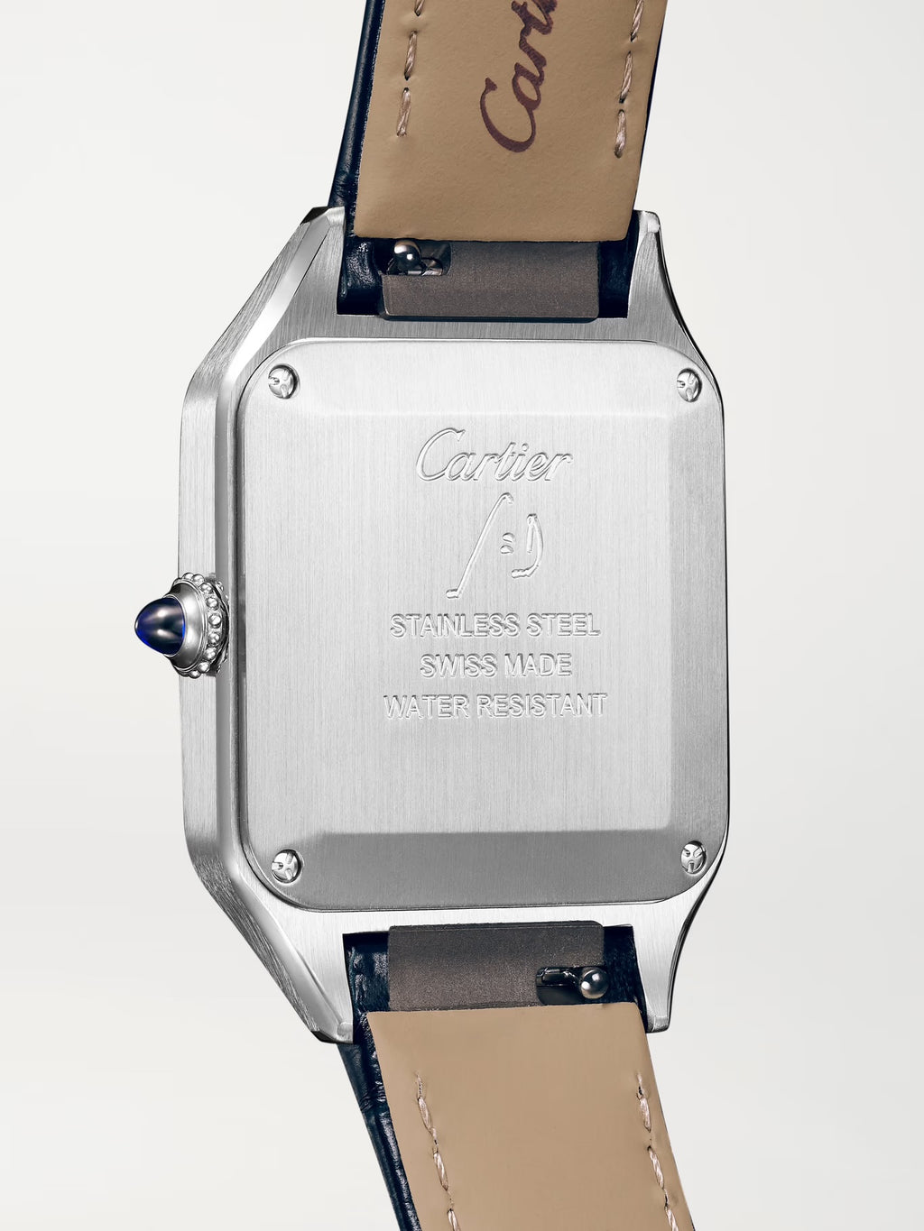 Cartier Santos-Dumont Small 38.5mm Stainless Steel and Alligator Watch
